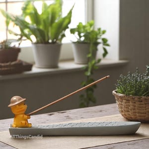 Porta incienso con forma de animal de dibujos animados – Quemador de resina con forma de hoja para aromaterapia y meditación – Un regalo original para la decoración del hogar