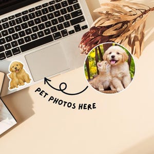 Personalized Vinyl Dog Stickers – Hand Drawn Kiss-Cut | Custom Pet Sticker, Dog Face Sticker, Custom Dog Decal, Pet Portrait Sticker
