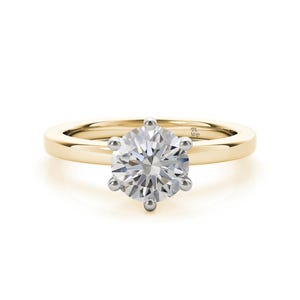 2.00 Carat Round Cut Lab Grown Diamond Solitaire Engagement Ring, IGI Certified CVD Diamond Ring, Lab Created Solid Gold Wedding Ring