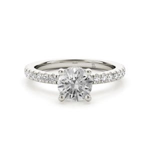 1.50 Carat Round Shaped Lab Grown Diamond Solitaire Engagement Ring, IGI Certified Diamond Ring, Lab Created 18K Solid Gold Wedding Ring