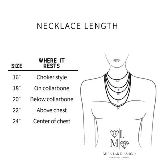 Collana in oro massiccio con diamanti taglio rotondo coltivati in