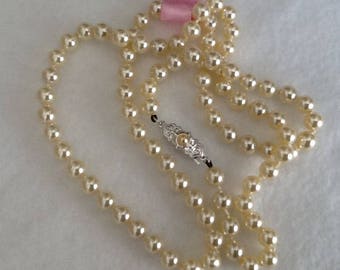Majorica Pearl Necklace Marked Majorica 800 366321289