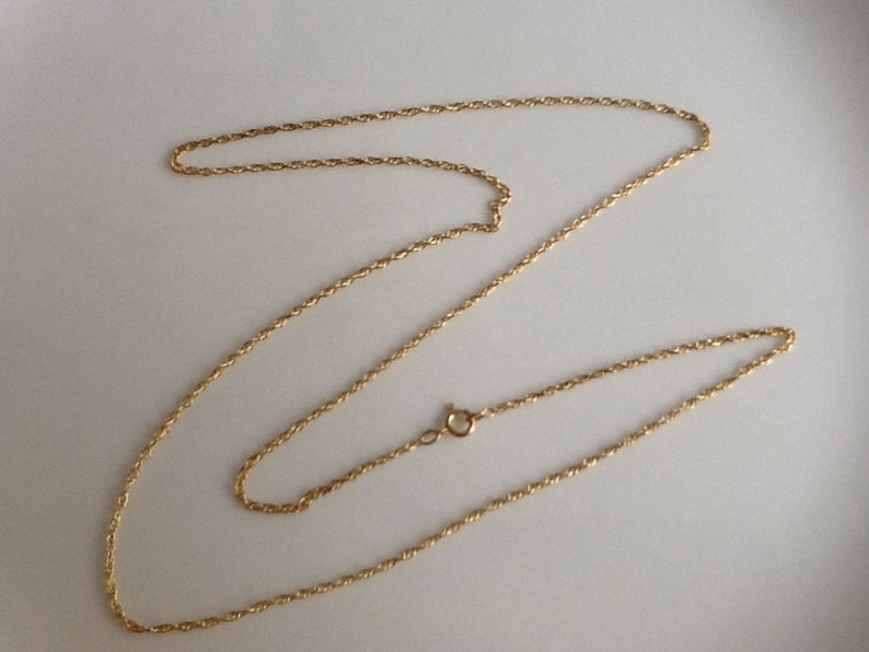24 Gold Rope Chain 1/20 14K GF | Etsy