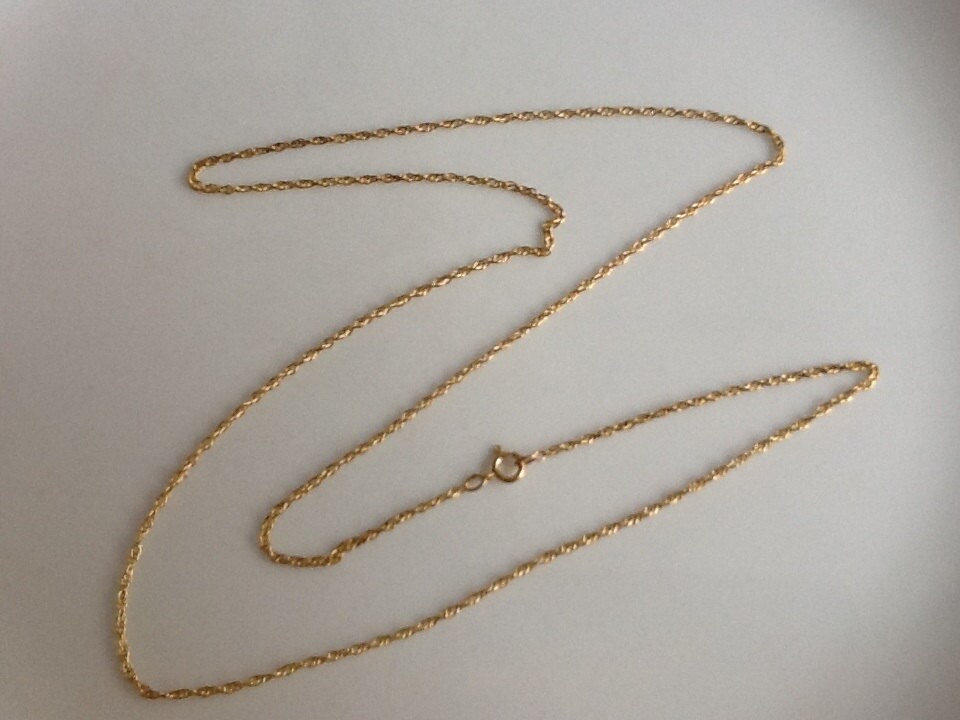 24 Gold Rope Chain 1/20 14K GF - Etsy