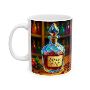 Wunderlicher Zaubertrankbecher - Einzigartiges Geschenk für magische Seelen, Zaubererbecher aus Keramik, magisches Trinkgefäß, Fantasy-Heißgetränkebecher