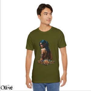 Elven Tattoo Wild Rose Mens T-Shirt | Fantasy Elf Woman Shirt, Magical Nature-Inspired Tee, Mystical Elven Aesthetic Top for Tattoo Lovers