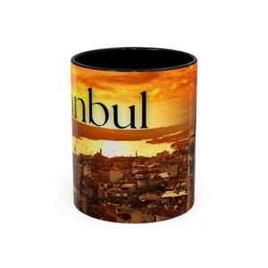 Mug Drinkware, Istanbul Sunset Galata Tower Coffee Cup, Tea Mug, Turkish Gift, Travel Lover Gift, Ceramic Mug