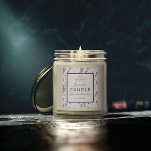 Lavender Scented Candle - Eco-Friendly Coconut Apricot Wax, Aromatherapy Gift for Home