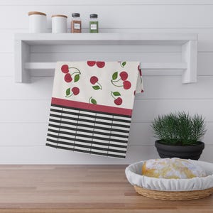 Cherry-On-Top Tea Towel - Whimsical Kitchen Decor, Unique Hostess or Baking Gift