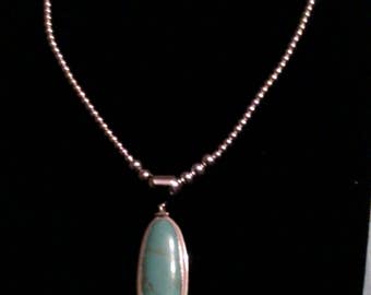 A Turquoise pendant necklace