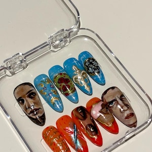 Thermal Colour-Changing Anakin and Padme Press-On Nails