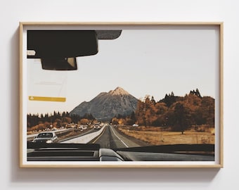 Mount Shasta Sunset Wall Art Digital Print Northern California Landscape Road Trip Mountain Photo Download for Earthy Home Decor