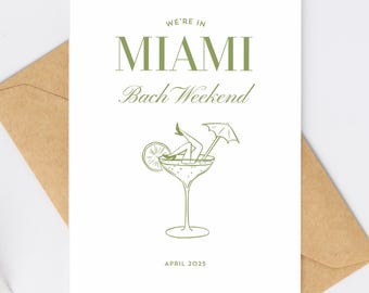 Personalisierte Bachelorette Reiseplan Vorlage - Minimalistischer Wochenendplan (5x7 Canva Digital Download)