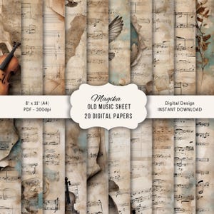 Old Music Sheet Papers