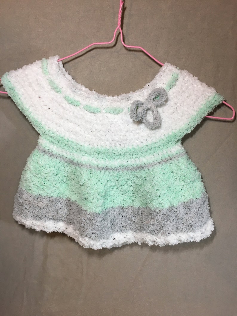 Lovely baby clothes girl crochet baby dress baby girl sweater 1 year old birthday gift baby tunic
