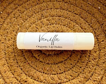 Organic Lip Balm | Natural Beeswax Lip Balm | Handmade Lip Moisturizer | Organic Lip Care Gift | Essential Oil Lip Salve