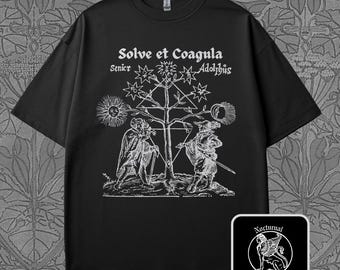 Solve et Coagula T-Shirt: Hermetic Tree of Knowledge, Occult Graphic Tee