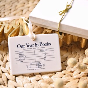 Ornement personnalisé pour club de lecture, défi lecture, souvenir personnalisé de l'année en livres 2026 image 10