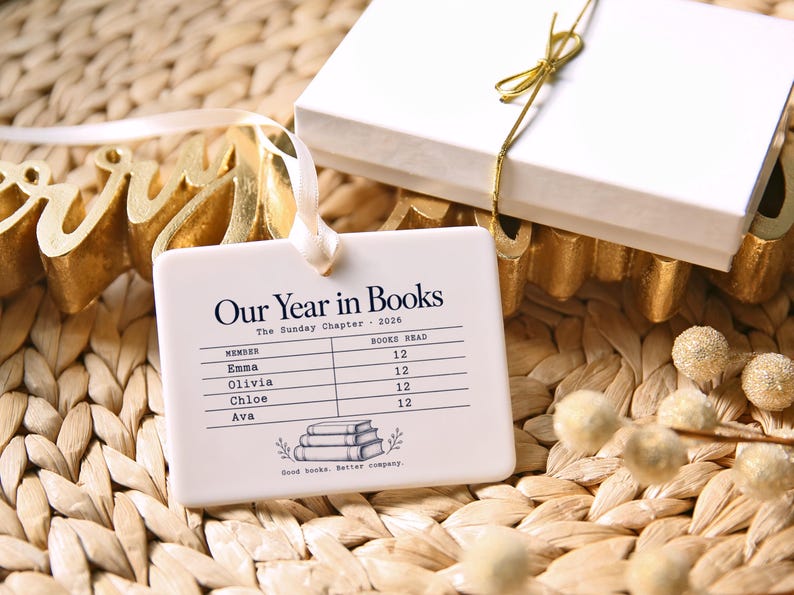 Ornement personnalisé pour club de lecture, défi lecture, souvenir personnalisé de l'année en livres 2026 image 10