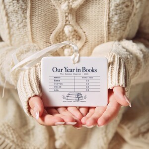 Ornement personnalisé pour club de lecture, défi lecture, souvenir personnalisé de l'année en livres 2026 image 3