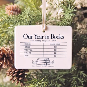 Ornement personnalisé pour club de lecture, défi lecture, souvenir personnalisé de l'année en livres 2026 image 13