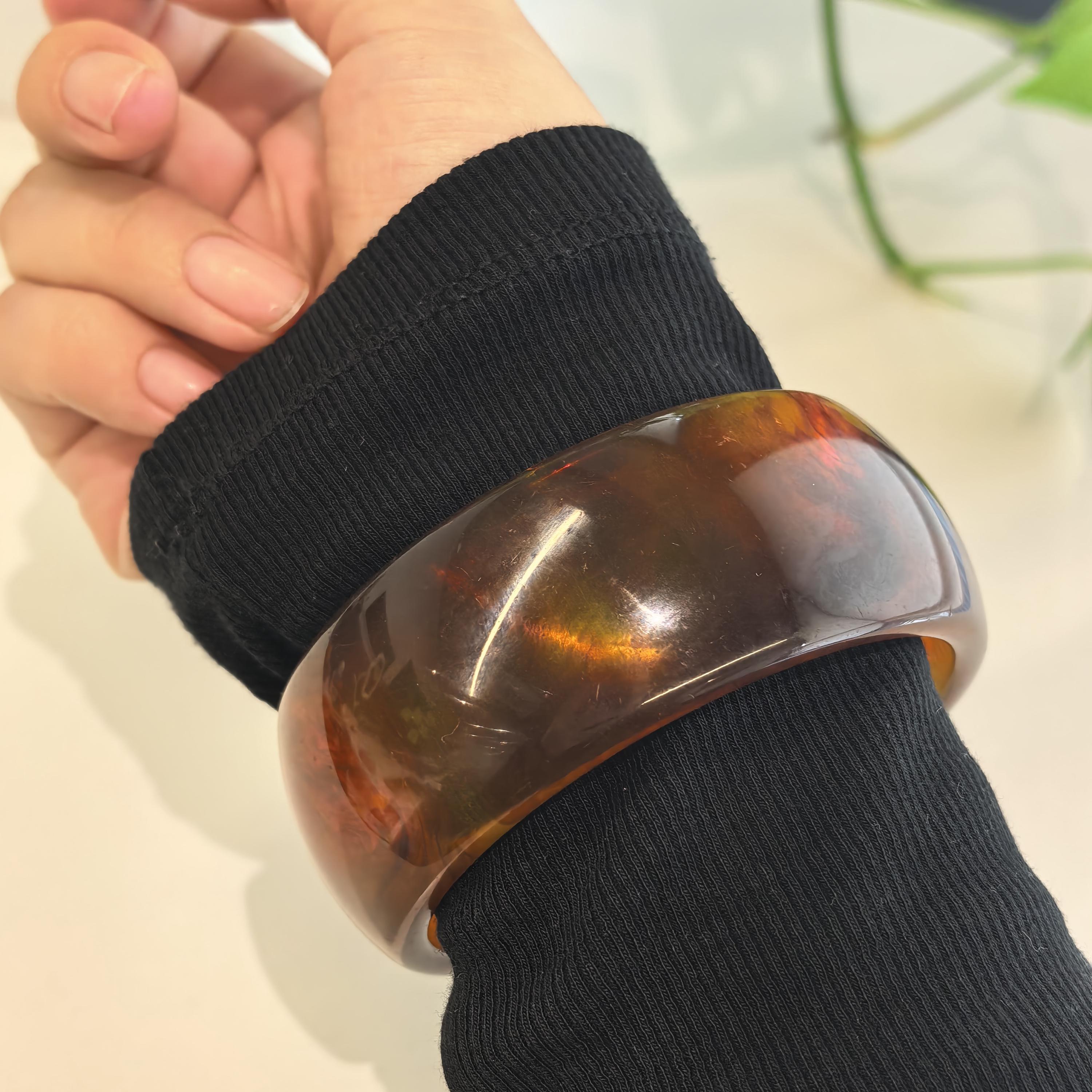 Wide Acrylic Bangle - Etsy