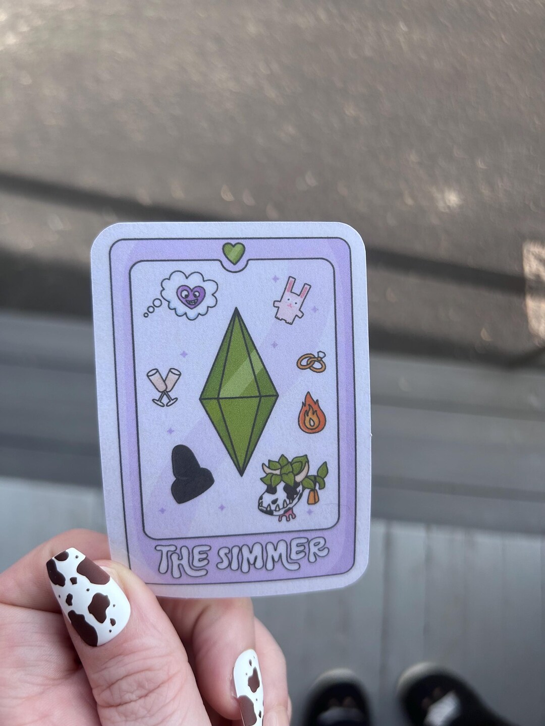 The Simmer Sims Tarot Card Sticker - Etsy