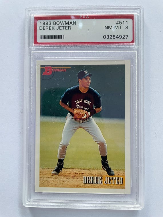 derek jeter rookie card graded Autographed 1993 Upper Deck SP #279 New York Yankees - Beckett Authenticated Graded Jeter Rookie Card Near