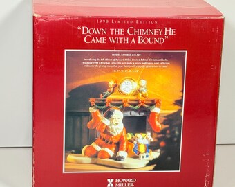 Vintage Howard Miller “Down The chimney He Came With A Bound” ~ 1998 Limited Edition Figurine