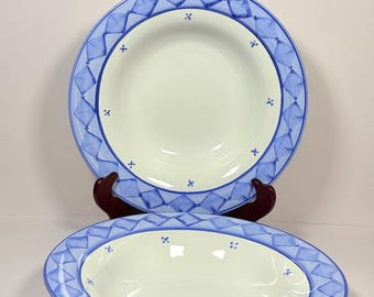 Vintage Hartstone Pottery “Windowpane” 12.5” Serving Bowls ~ 2