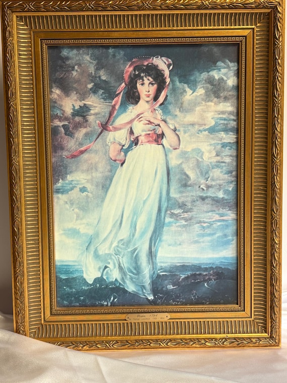 Framed Vintage “blue Boy” & “pinkie” Textured Canvas Prints - Etsy