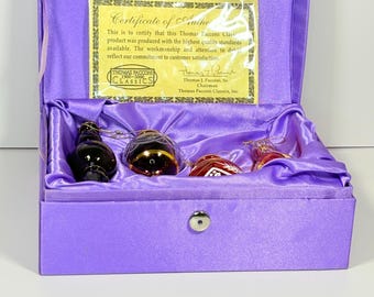 Vintage Thomas Pacconi Classics Museum Series Christmas Glass Ornaments ~ Set of 4