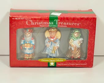 The Brass Key Christmas Treasures Musical Cherubs Glass Ornaments