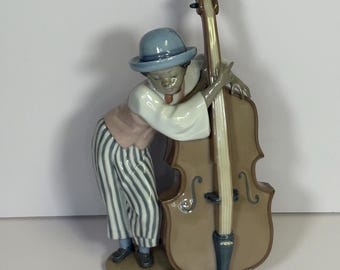 Vintage Lladr’o Figurine “Jazz Bass “