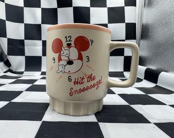 Disney Parks Mickey Hit the Snoooooze! Wakey Wakey Coffee Mug 16oz