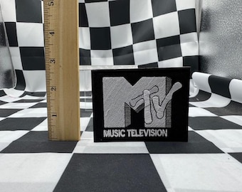 MTV Retro Music Television Embroidered Iron On Patch