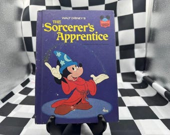 Vtg 1973 Walt Disney's The Sorcerer's Apprentice Hardcover Book Club Edition