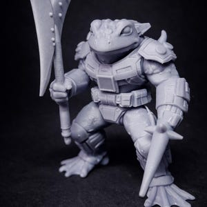 3D Printed Toad Warrior Figure – Resin Collectible