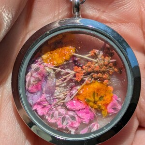 Flower Jewelry Pressed Flower Necklace Botanical Glass Jewelry Necklace