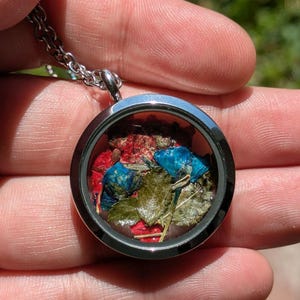 Flower Jewelry Pressed Flower Necklace Botanical Glass Jewelry Necklace