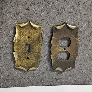 Vintage Metal Light Switch Covers 2x brass scrolled Vintage Switchplate Light Switch Cover