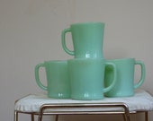 Jadite Mug Set Of 4 Fire King 1950 39 s D Handle Mugs