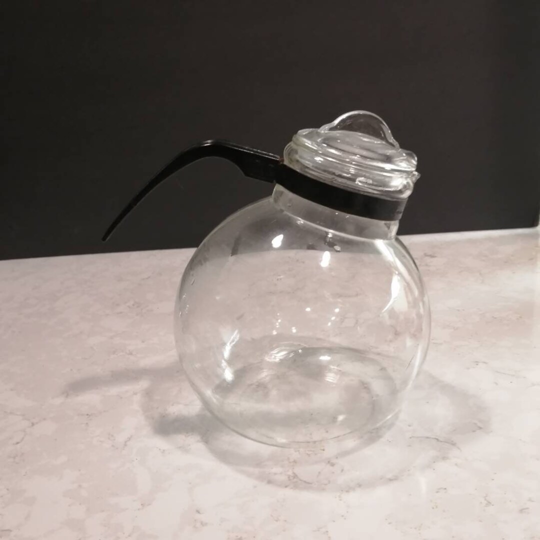 Vintage Duraware Glass Kettle Pot Belly 1930s Etsy