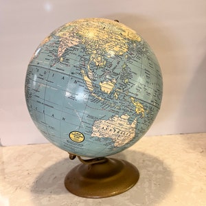 Vintage 9 Inch Crams Terrestrial Globe 1960's-70'a Vintage Modern Globe image 2