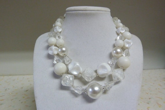 1950's 2 Tier Necklace Made in Germany Vintage br… - image 3