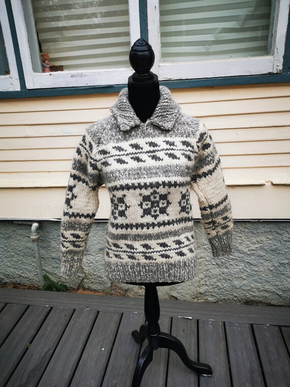 Cowichan Pullover Ladies Fitted Vintage Hippie Boh