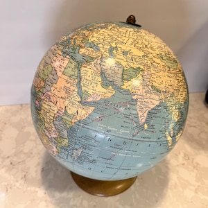 Vintage 9 Inch Crams Terrestrial Globe 1960's-70'a Vintage Modern Globe image 4