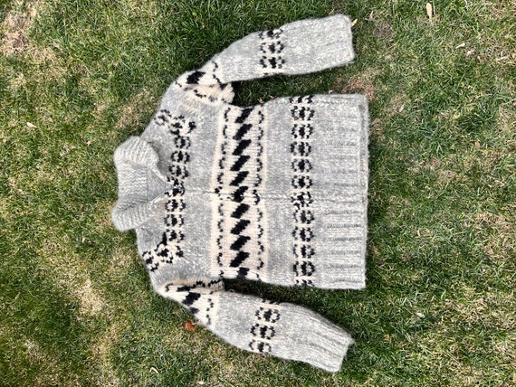 Vintage Wool Cowichan Sweater The Dude Style With… - image 3