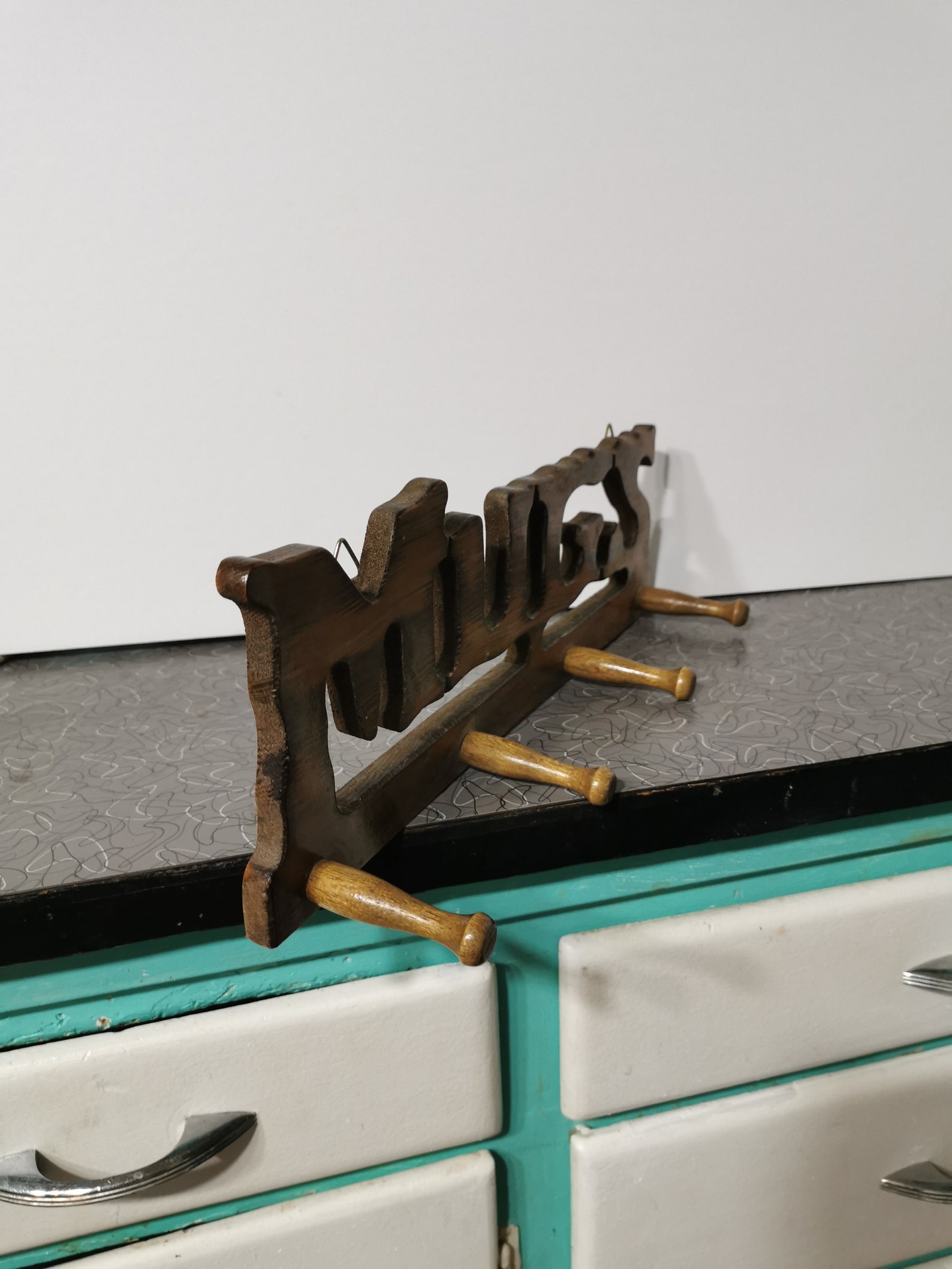 Vintage Mug Rack Wooden | Etsy