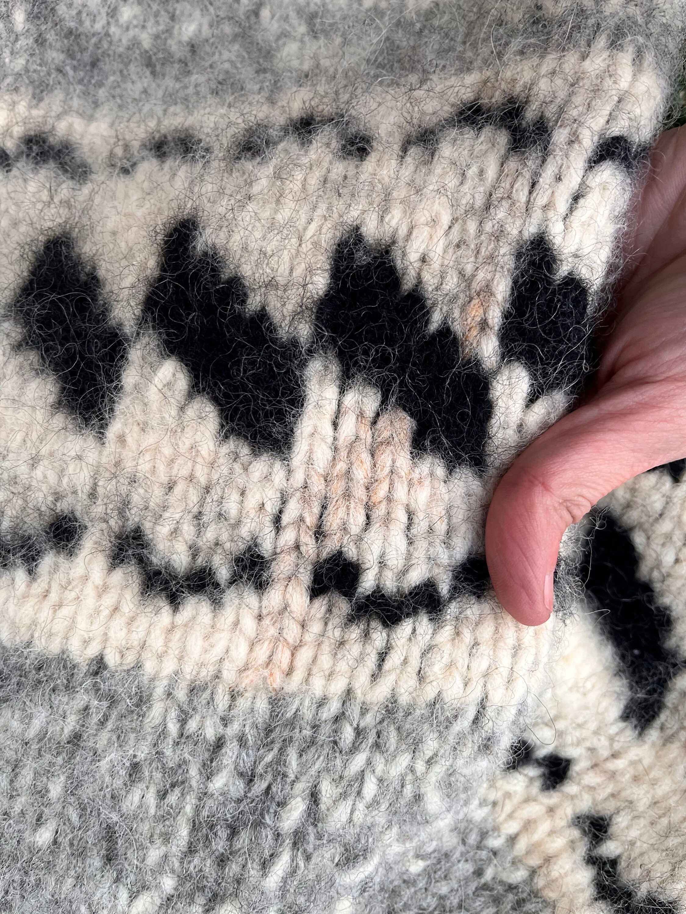 Vintage Wool Cowichan Sweater the Dude Style With Geometric